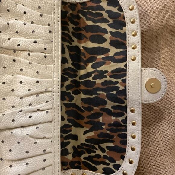 Betsey Johnson Vintage White Leather Clutch - Picture 5 of 8